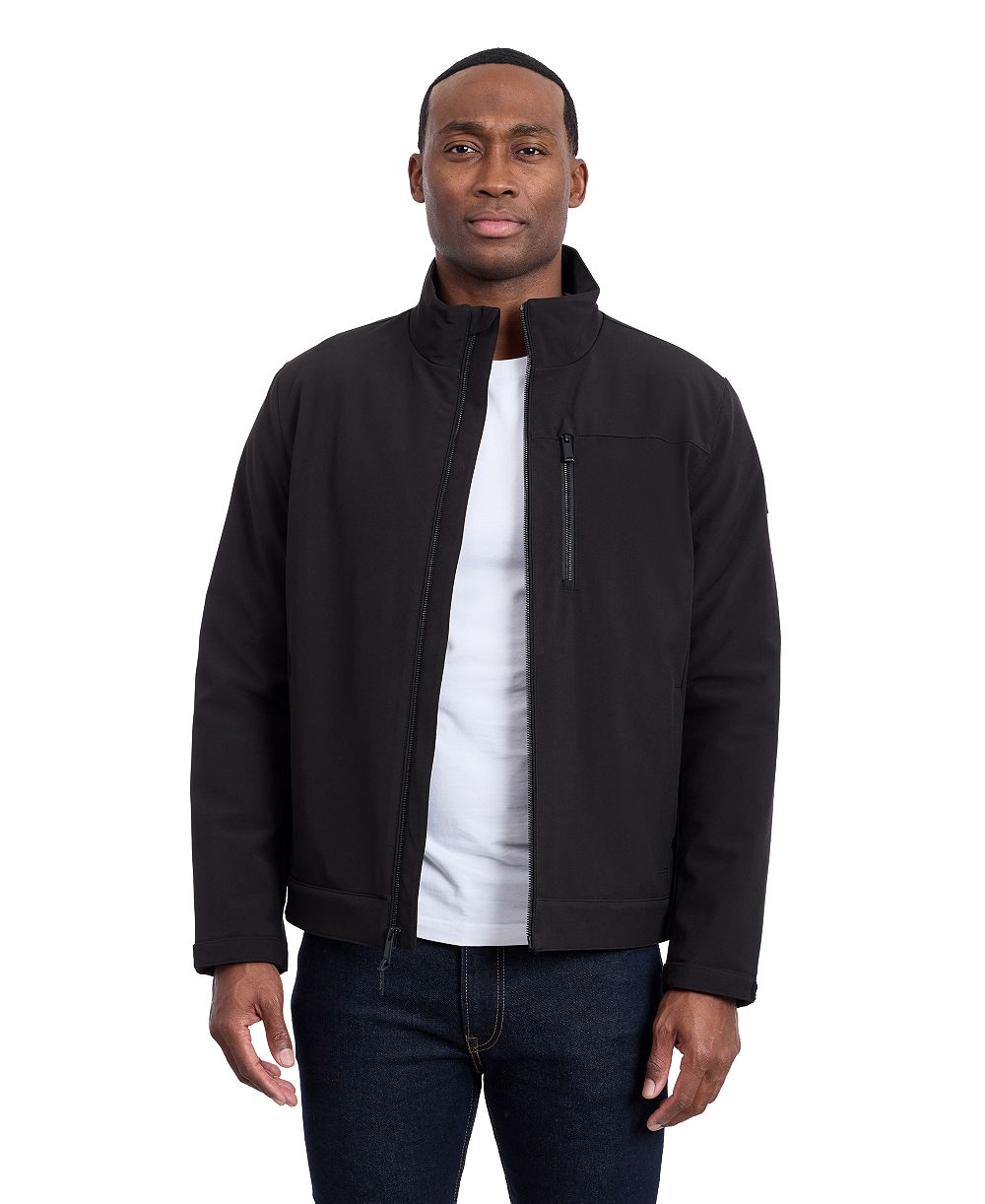 Calvin Klein Men's Sherpa Lined Softshell Stand Collar Jacket