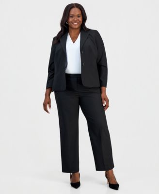 Женские брюки Kasper Plus Size с высокой посадкой, прямые, можно стирать в машине