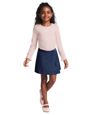 Calvin Klein Детский комплект: топ с длинным рукавом и джинсовый шорты, 2-piece set