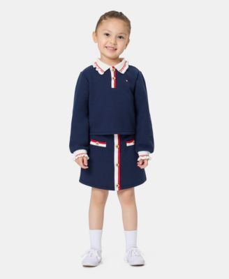 Детский комплект Tommy Hilfiger для девочек 2T-6X, топ с оборками и юбка, 2 предмета