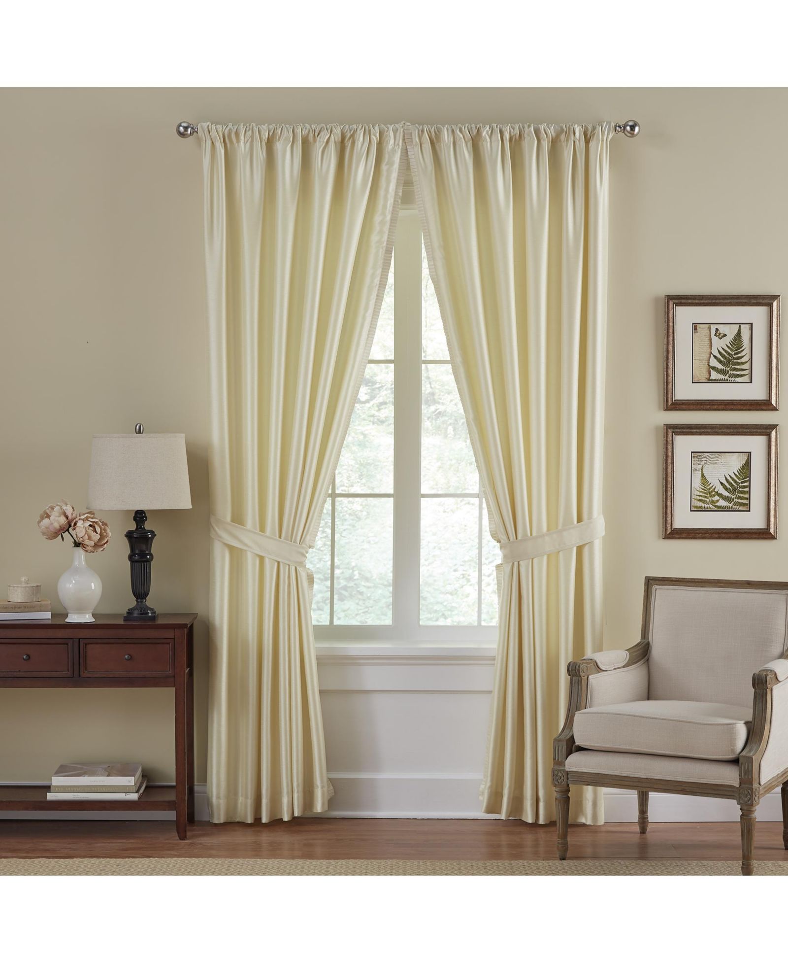 Шторы Elrene Home Fashions Versailles Faux Silk Blackout Window Curtain