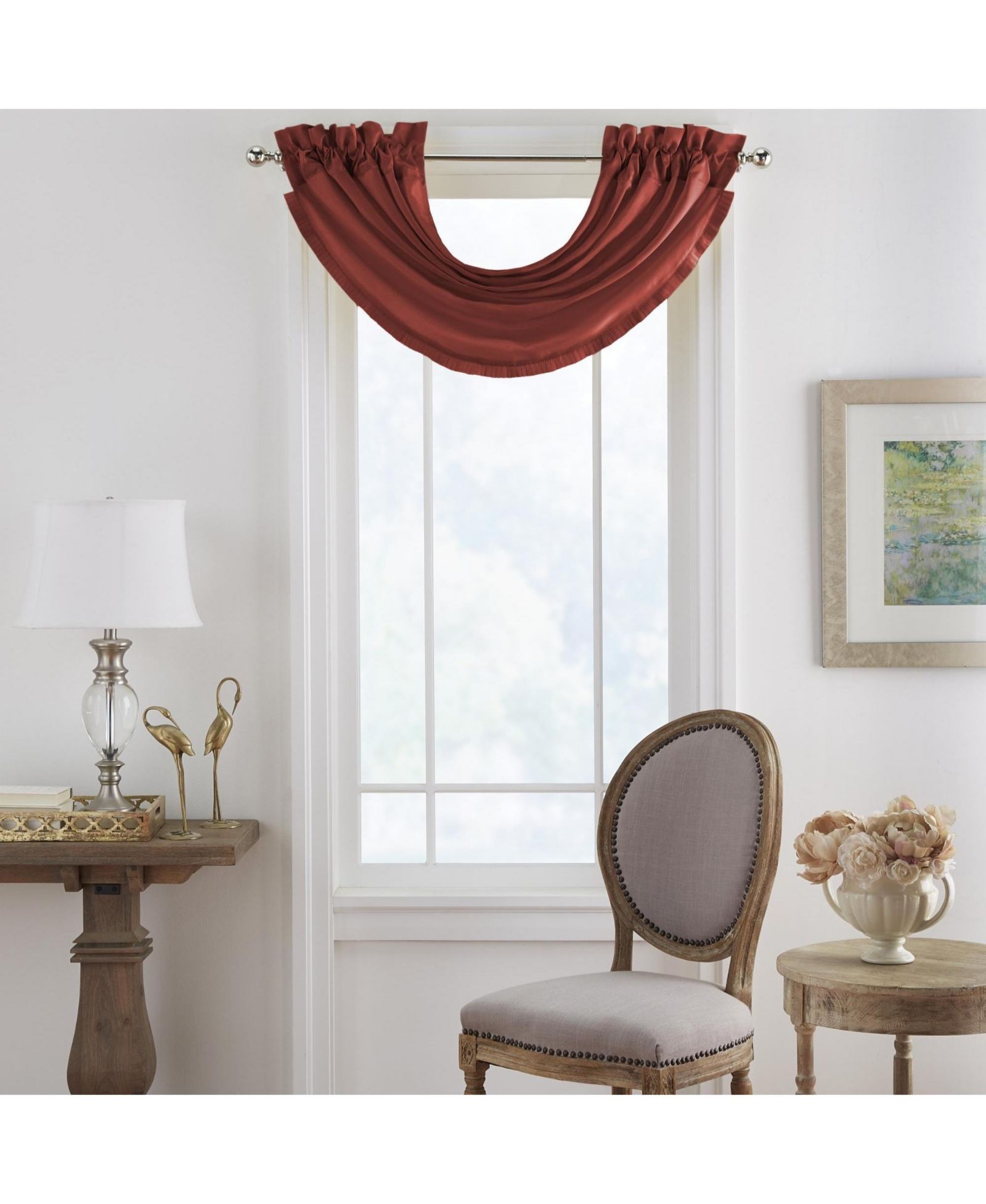 Elrene Home Fashions шторы для окон Versailles из искусственного шелка, черные
