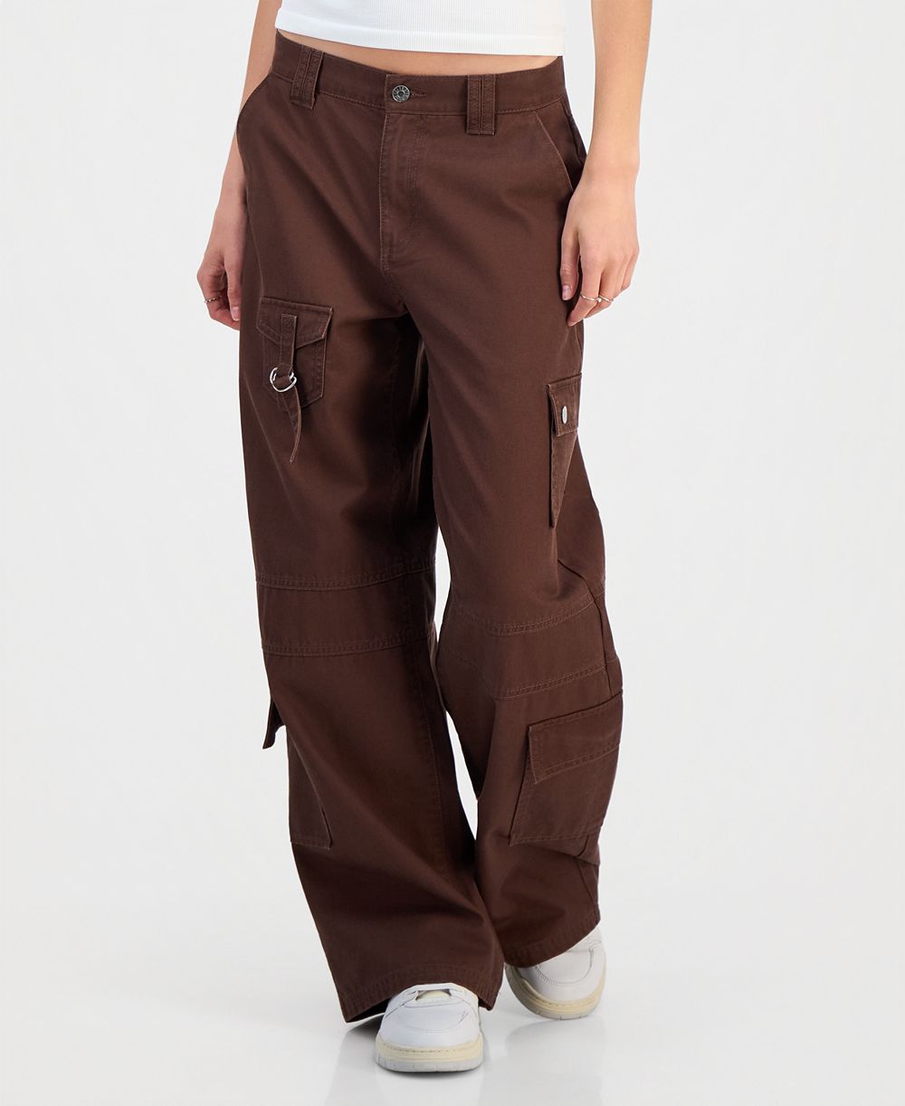 Celebrity Pink Juniors' High-Rise Wide-Leg Cargo Pants