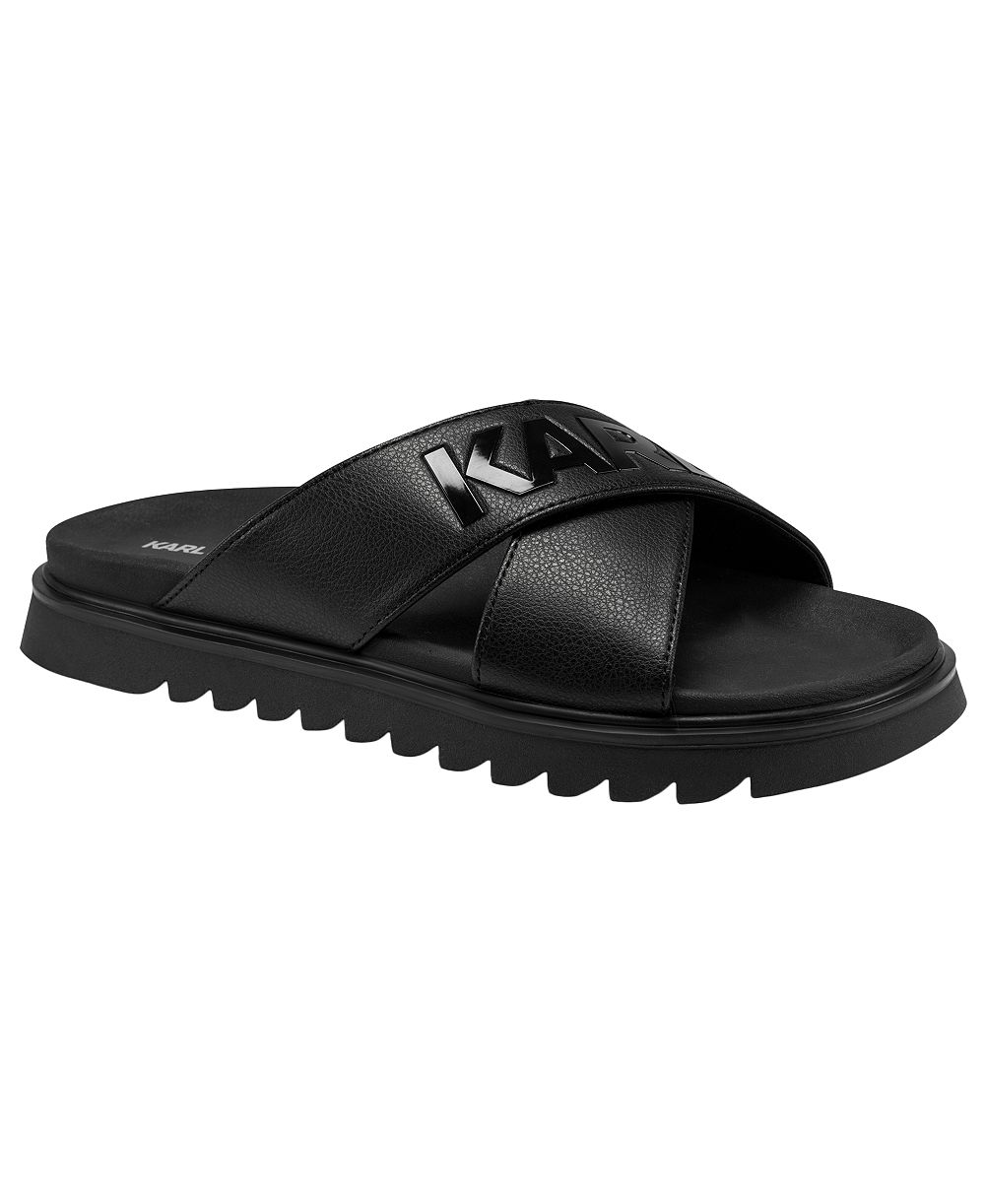 KARL LAGERFELD PARIS Men's Chandler Crisscross Sandals
