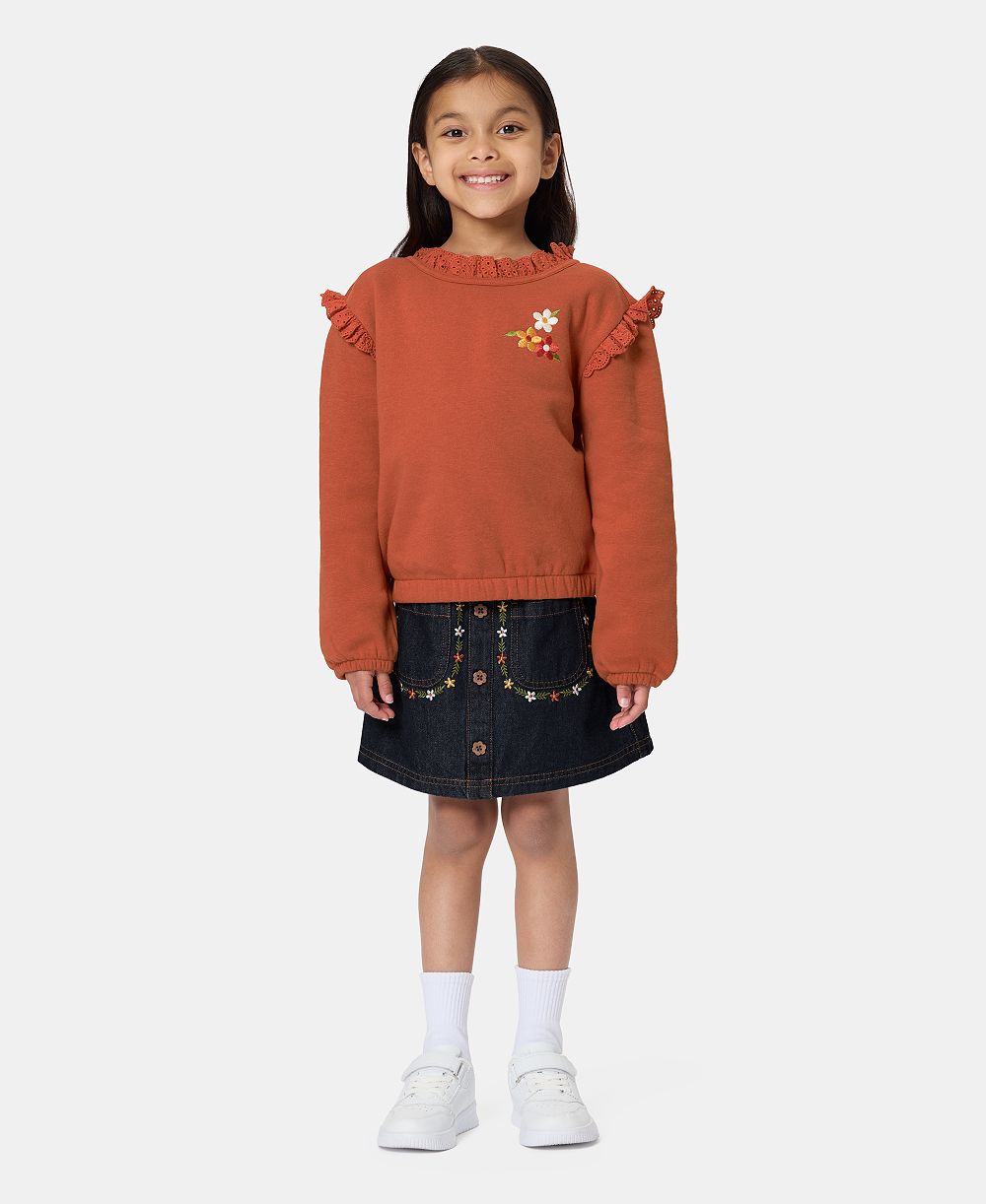 Детский Kids Headquarters 2T-5T Long-Sleeve Top and Skirt 2-Piece Set