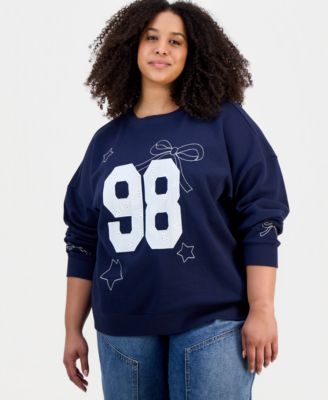 Rebel Veil Trendy Plus Size Fleece Crewneck Sweatshirt