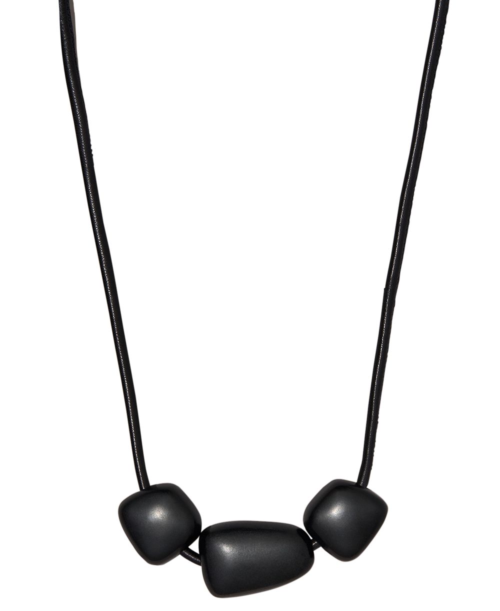 Ожерелье Donna Karan New York Black-Tone Matte Beaded Resin Frontal