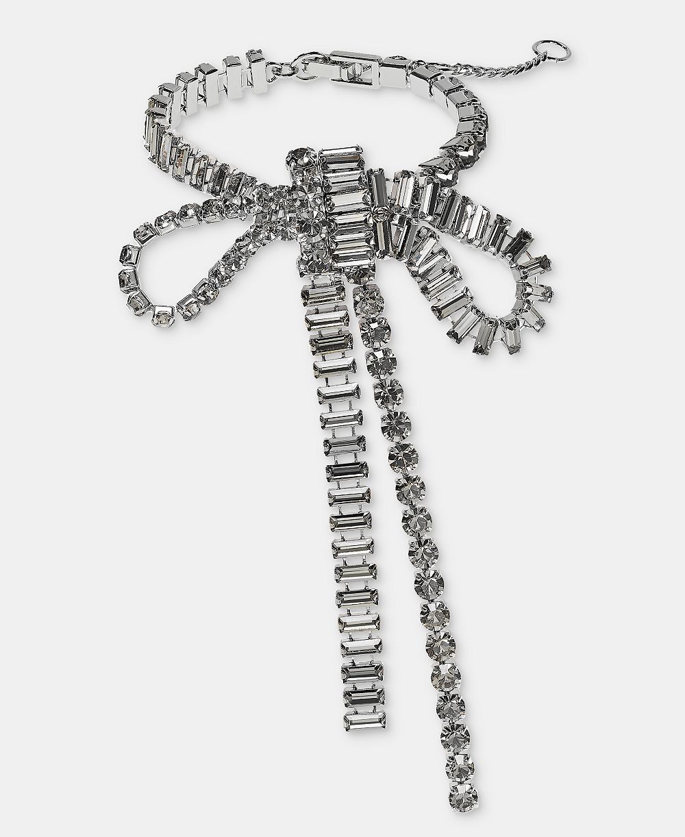 Givenchy браслет-цепочка с кристаллом и декоративным бантом Crystal Statement