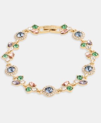 Givenchy Crystal Multi-Stone Pear Statement Flex Bracelet