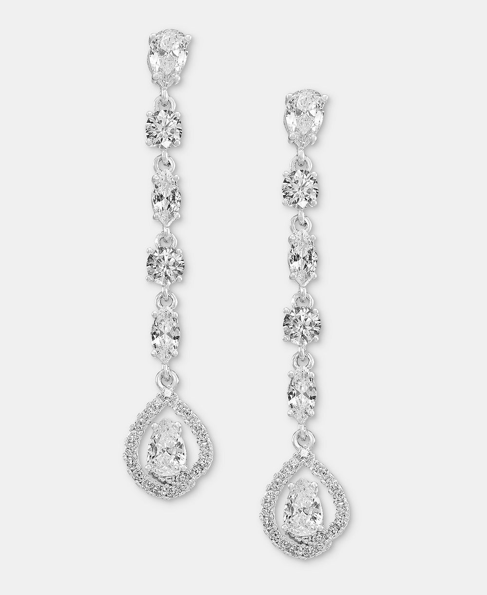 Серьги Givenchy с кристаллами и линейным дизайном