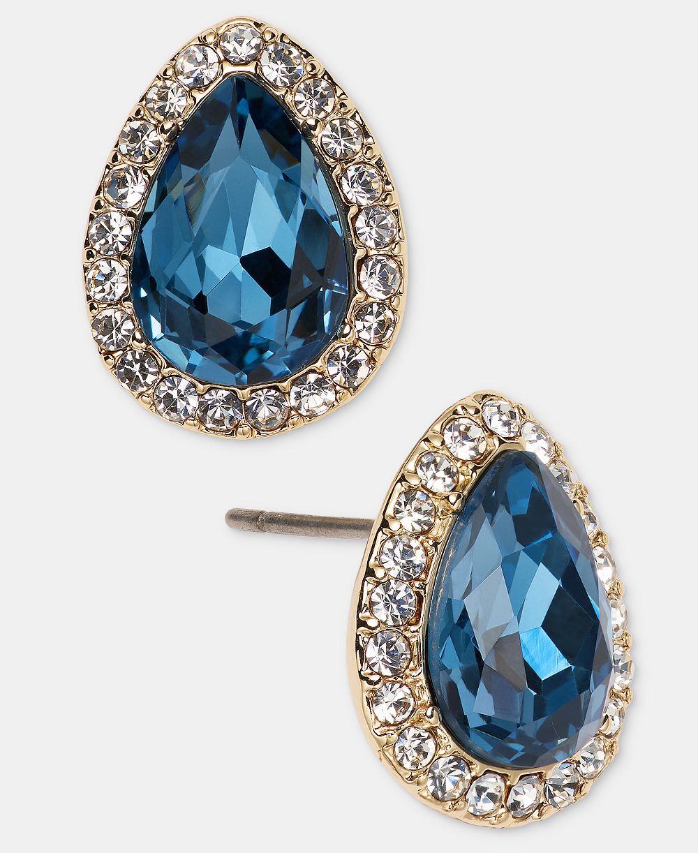 Givenchy Crystal Pear-Shape Halo Stud Earrings