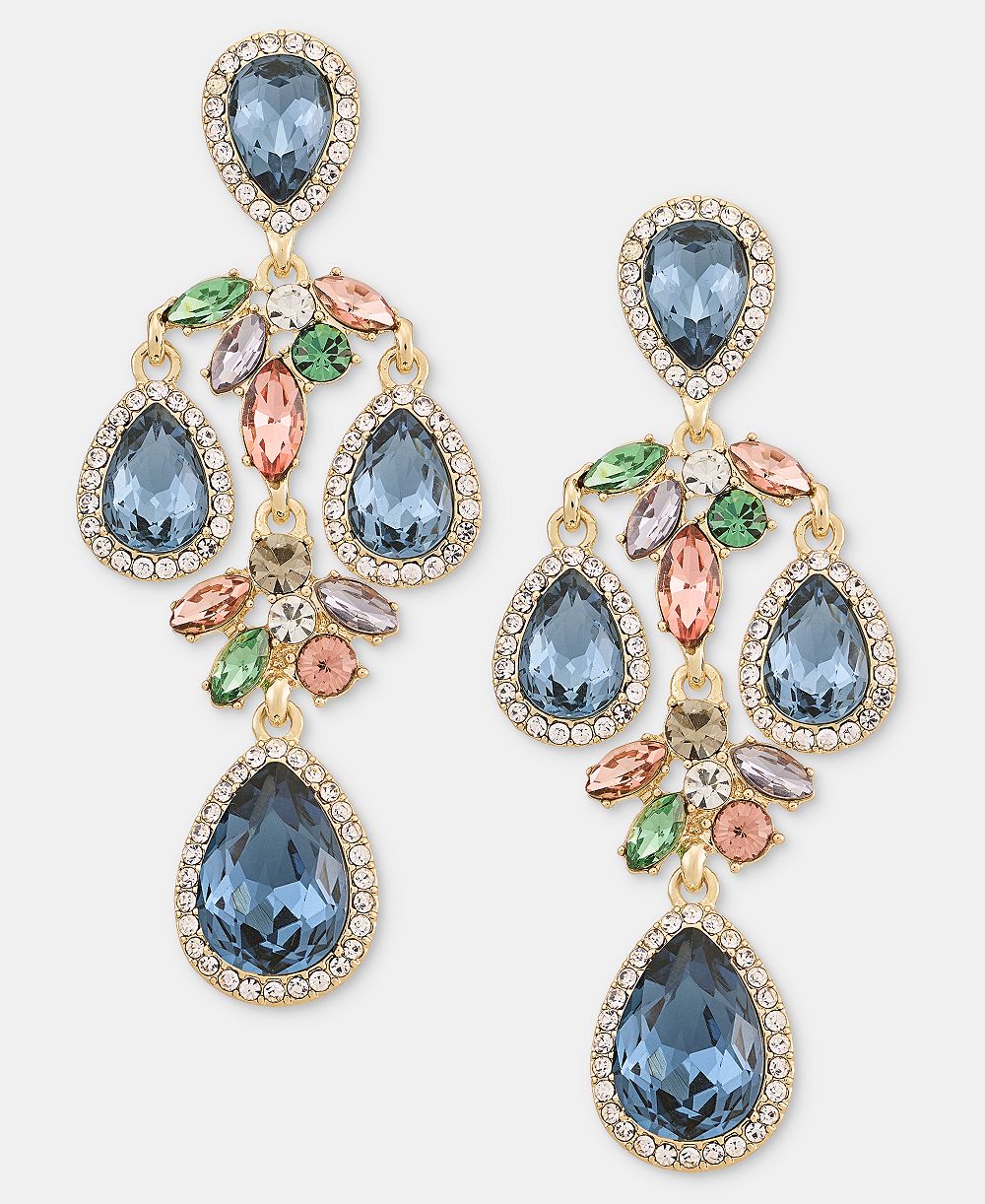 Серьги-люстры Givenchy Crystal Pear-Shape Halo