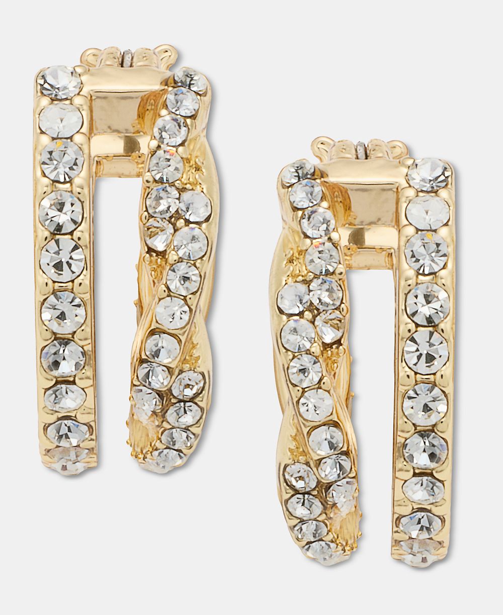 Серьги Givenchy Extra-Small Pavé Split-Hoop, 0.36"