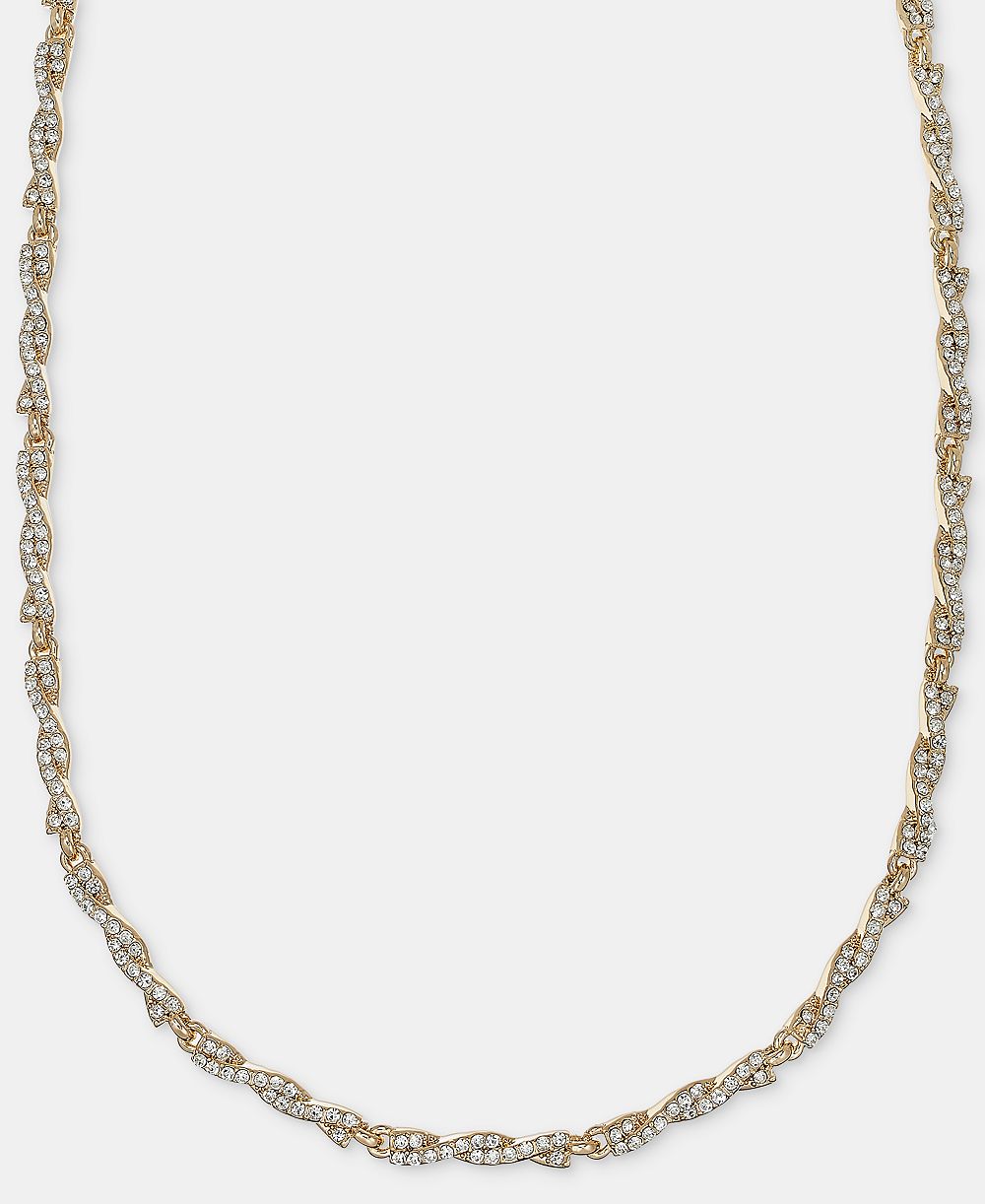 Колье-чокер Givenchy Pavé Twist, 16" + удлинитель 3"