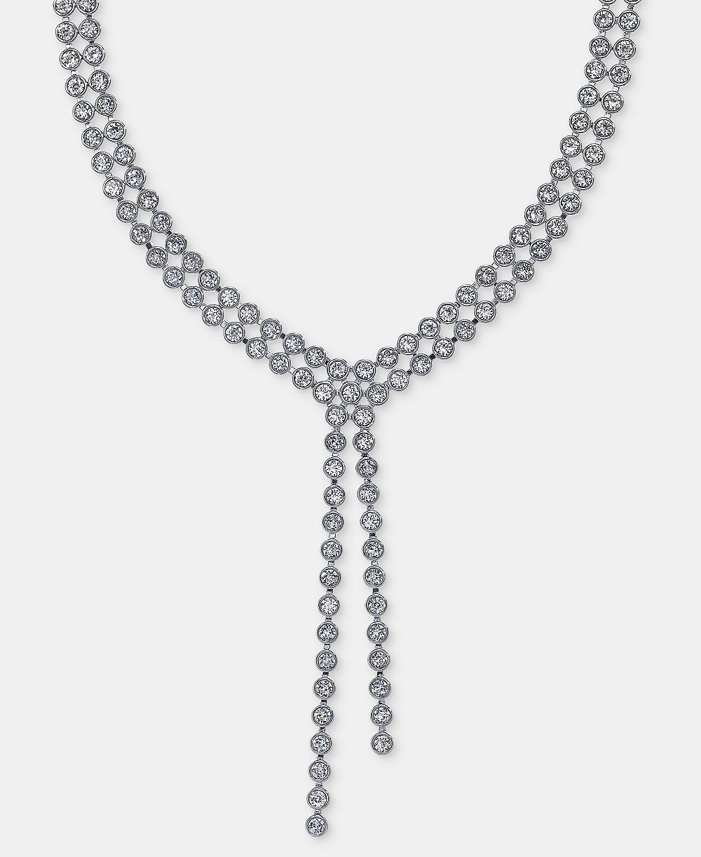 Подвеска Givenchy Pavé Double Row Lariat 16" + 3" extender