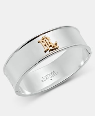 Lauren Ralph Lauren Logo Wide Bangle Bracelet