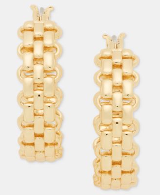 Lauren Ralph Lauren Gold-Tone 20mm Chain Hoop Earrings