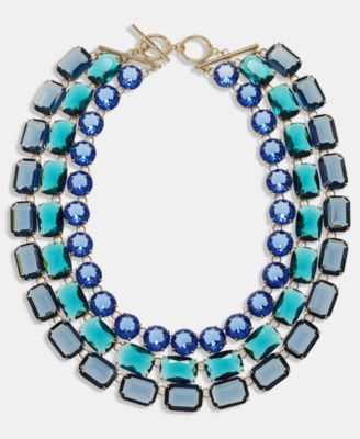 Lauren Ralph Lauren Crystal Layered Multi Strand Collar Necklace