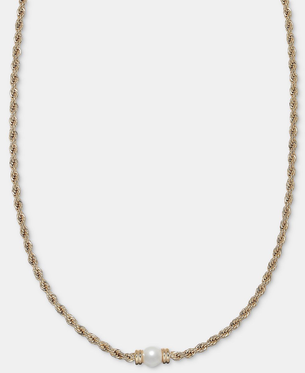 Lauren Ralph Lauren Imitation Pearl Rope Chain Collar Necklace, 17"