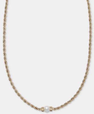 Lauren Ralph Lauren Imitation Pearl Rope Chain Collar Necklace, 17"
