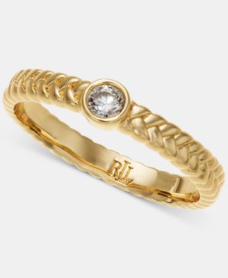 Кольцо Lauren Ralph Lauren с кубическим цирконием в виде елочки