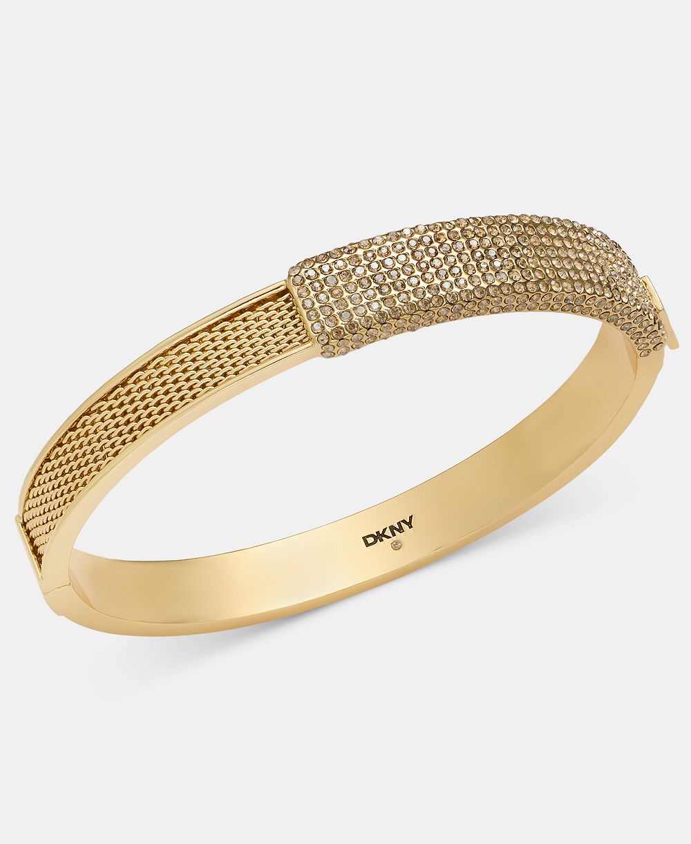 DKNY браслет-браслет с цепочкой из паве и сетки