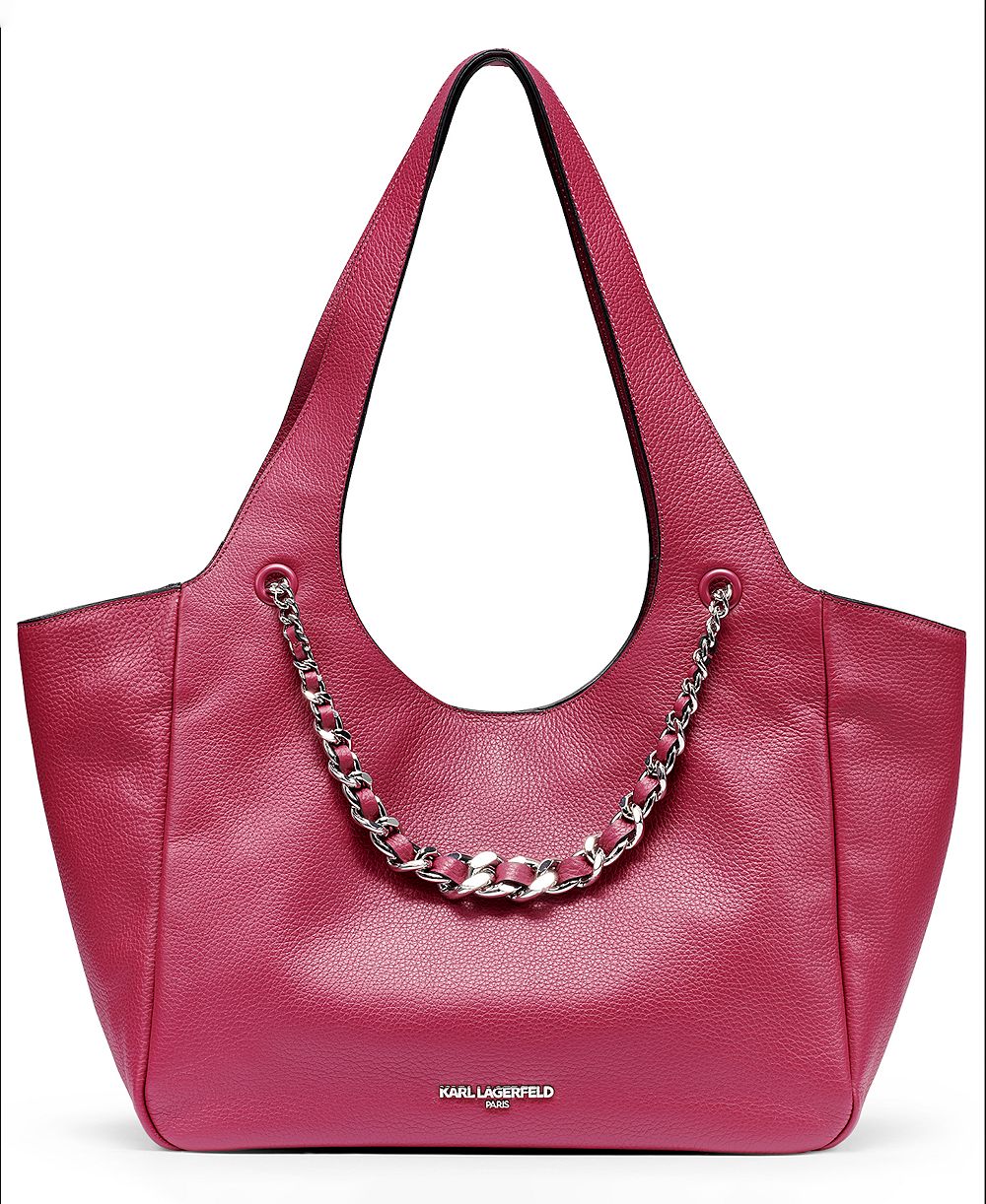 KARL LAGERFELD PARIS Ina Leather Extra-Large Tote Handbag