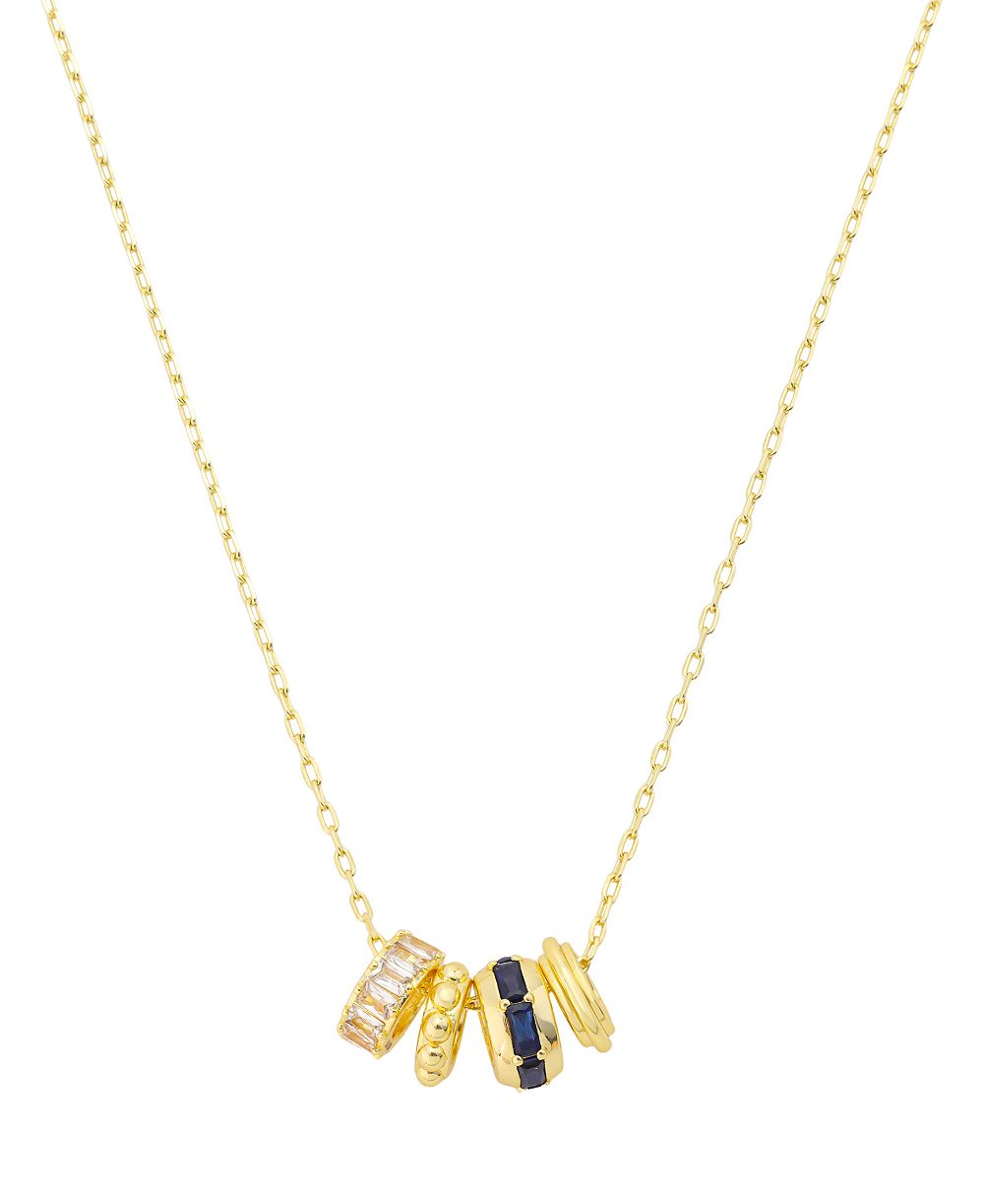 Золоченая подвеска-кулон Unwritten Cubic Zirconia Gold-Plated Rondelle Charm