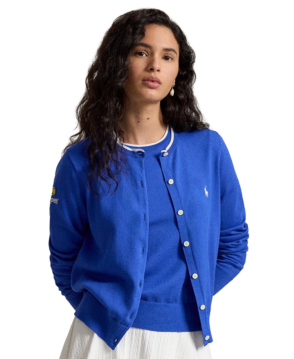 Женский кардиган Polo Ralph Lauren US Open с круглым вырезом и длинным рукавом