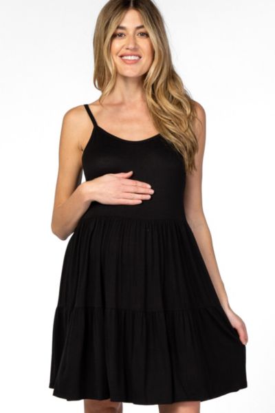 Pinkblush Женское Black Tiered Tank Dress
