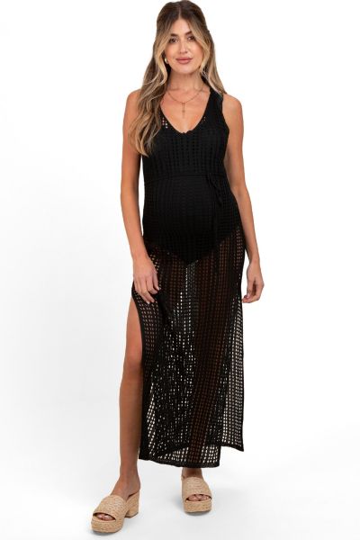 Pinkblush Женская накидка Mocha Crochet V-Neck Side Slit Cover Up