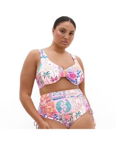 CITY CHIC Women's Positano Print Underwire Bikini Top