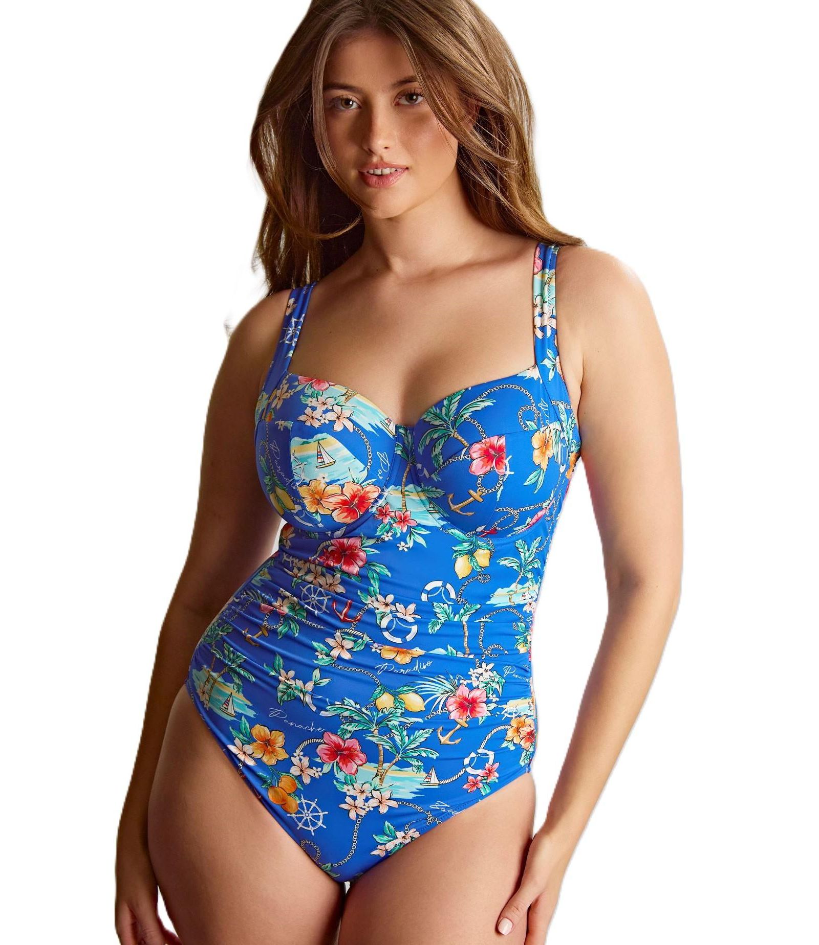 Panache Lingerie Women's Paradiso Zadie Underwire Full Coverage Rouched One Piece Swimsuit