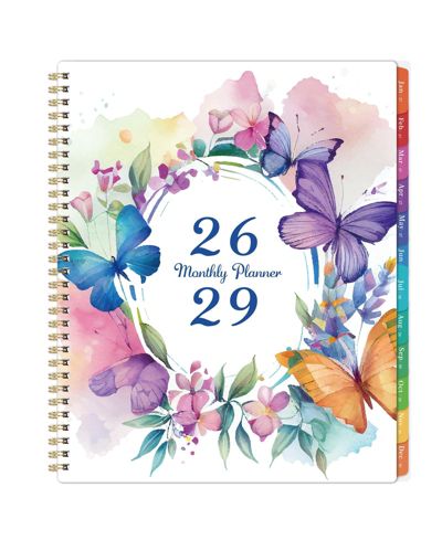 GNUADZ 2026-2029 Monthly Planner 3-Year Calendar Colorful Tabs Pocket