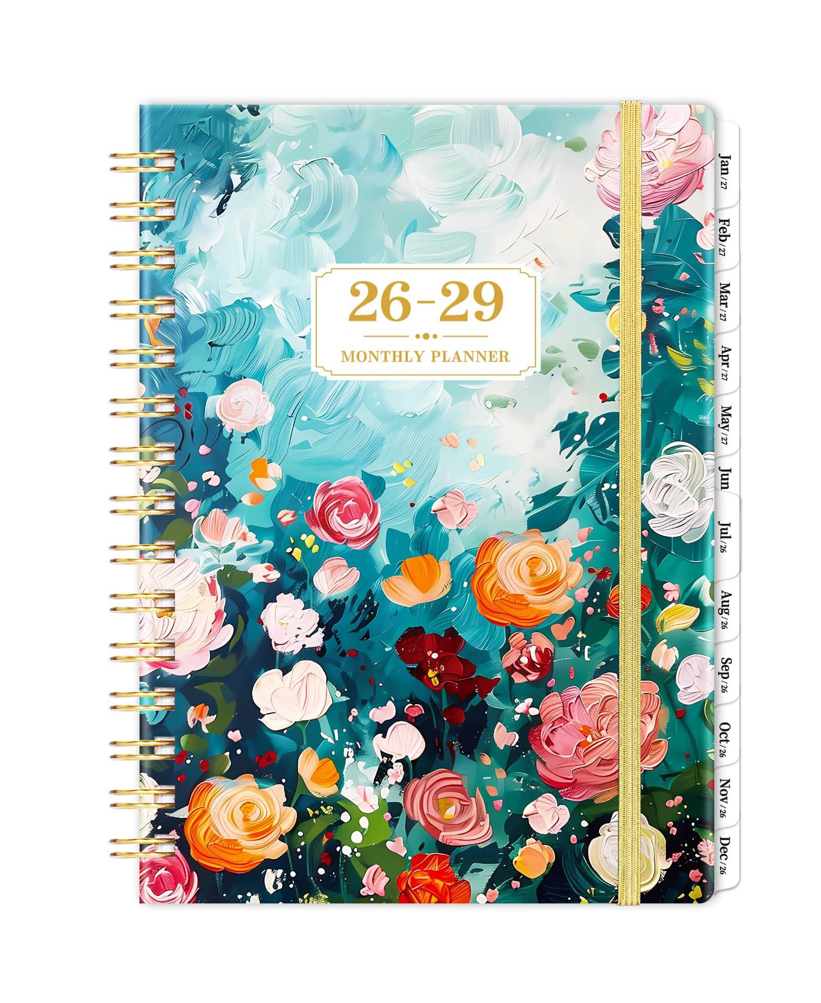 GNUADZ 2026-2029 Monthly Planner Hardcover Tabs Notes