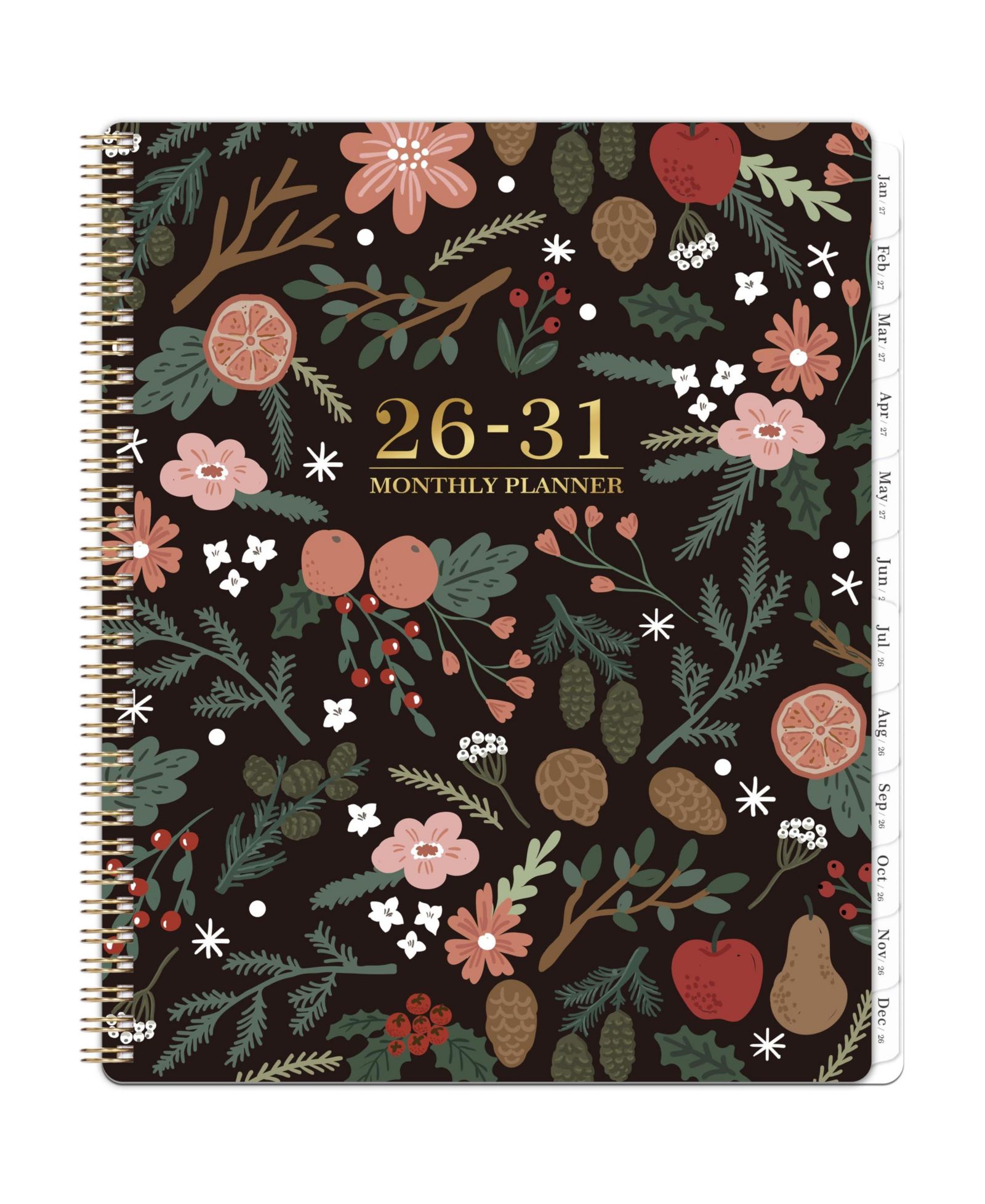 GNUADZ Monthly Planner 2026-2031 5 Year Calendar Tabs Twin-wire Pocket