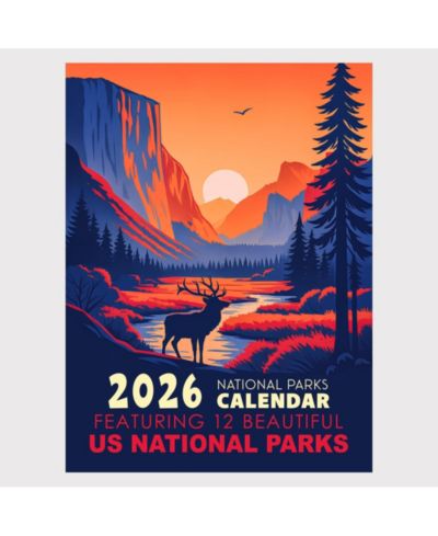 Постер GNUADZ National Parks Calendar 2026 Vintage Wall Art