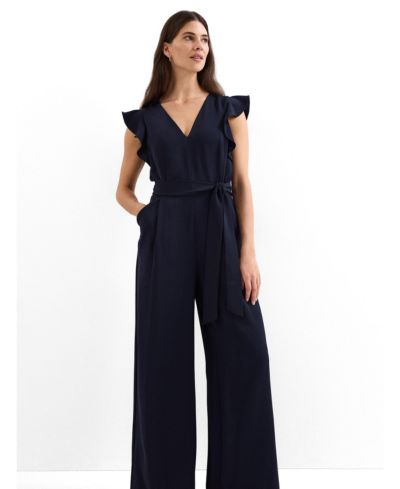 Phase Eight Women's Kallie Frill V-Neck Jumpsuit