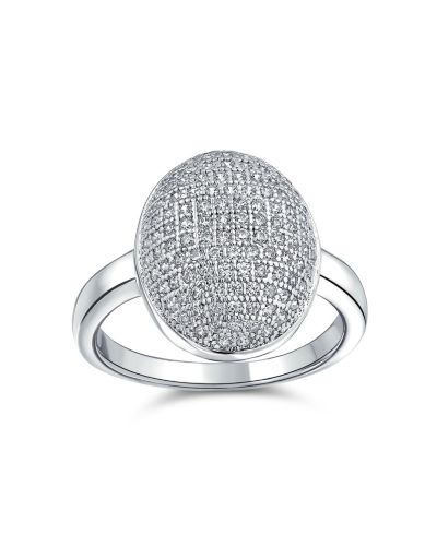 Bling Jewelry кольцо с фианитами cubic zirconia oval pave dome
