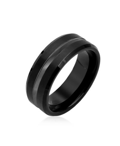 Bling Jewelry двухцветное кольцо из титана Comfort Fit