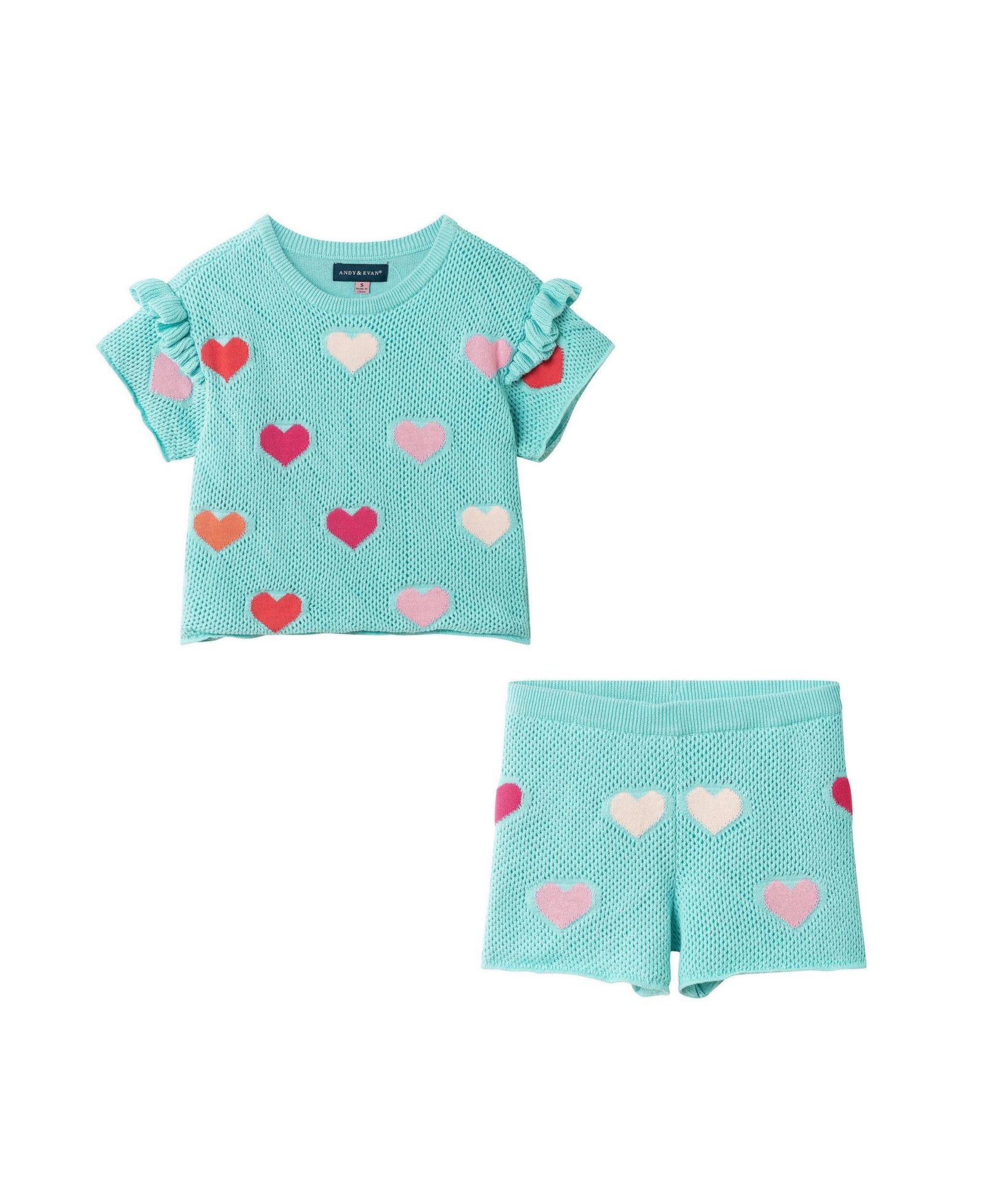 Комплект Andy & Evan Little Girls Hearts Crochet