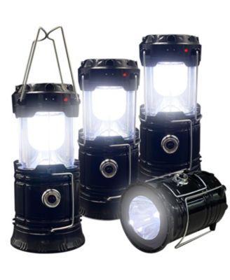 Компактный кемпинговый фонарь GNUADZ LED, солнечная панель, USB, 1600mAh, 4 шт.