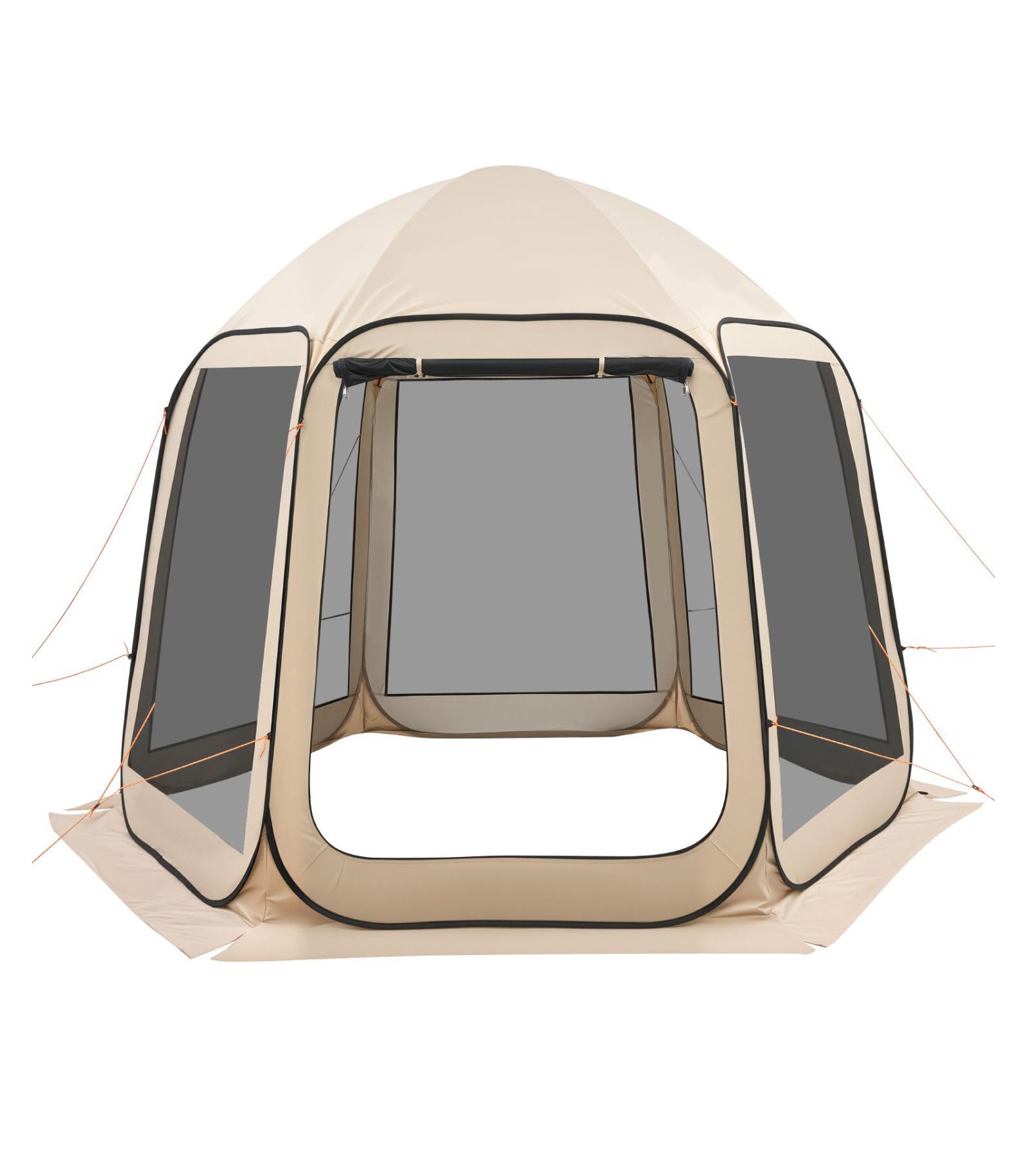 ECHTPeak Pop up Screen House Tent, with Carry Bag, Portable Screened in Canopy, Netting Sides, Ground Stakes, for Garden, Patio, Backyard, 4-8 Person