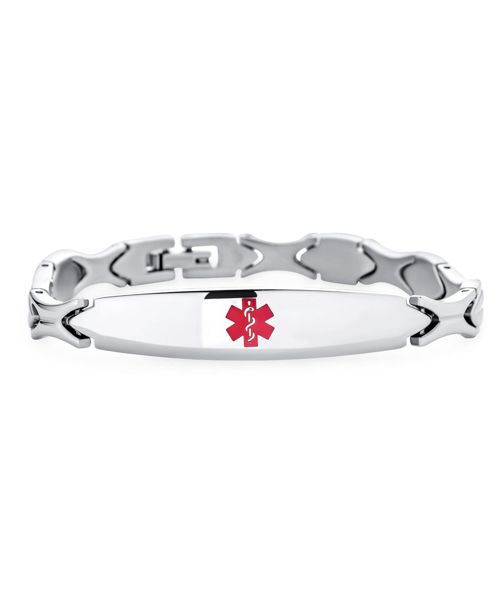 Bling Jewelry Fashionable Medical Identification Blank Medical ID Bracelet Stainless Steel