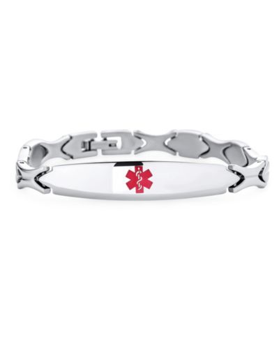 Bling Jewelry Модный медицинский браслет из нержавеющей стали, Blank