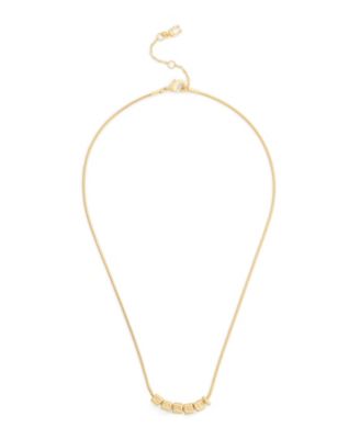 Золотая подвеска COACH Signature Cube Necklace
