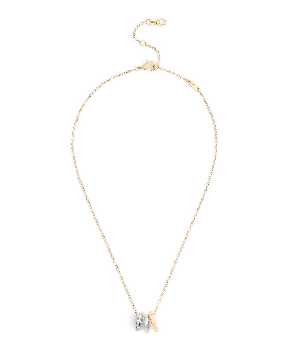 Ожерелье COACH Faux-Stone Signature Tearose Rondelle