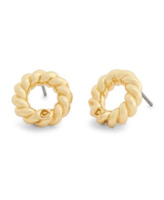 Серьги-гвоздики COACH Gold Signature C Twisted Stud