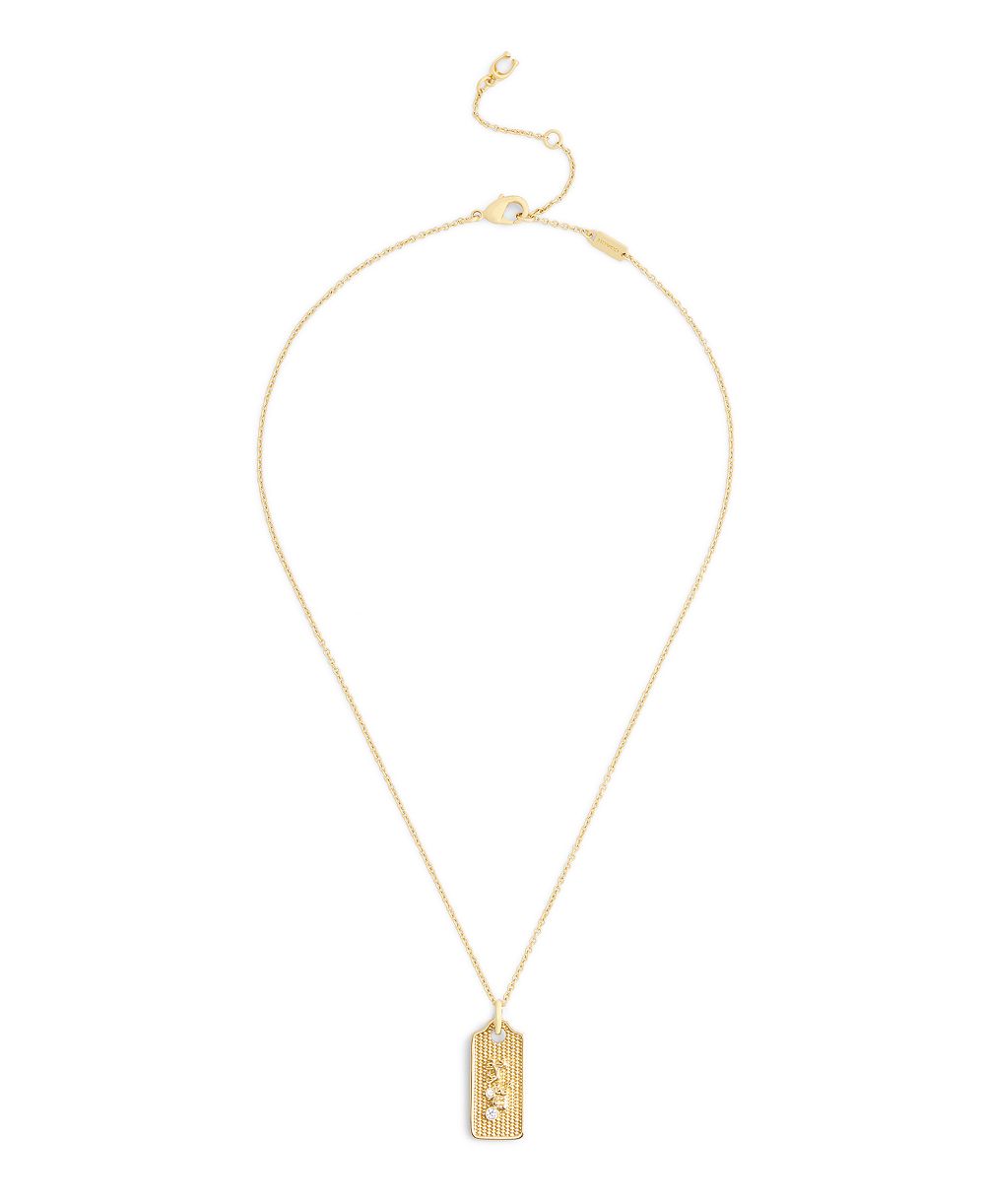 Подвеска-кулон COACH Gold Signature Hangtag