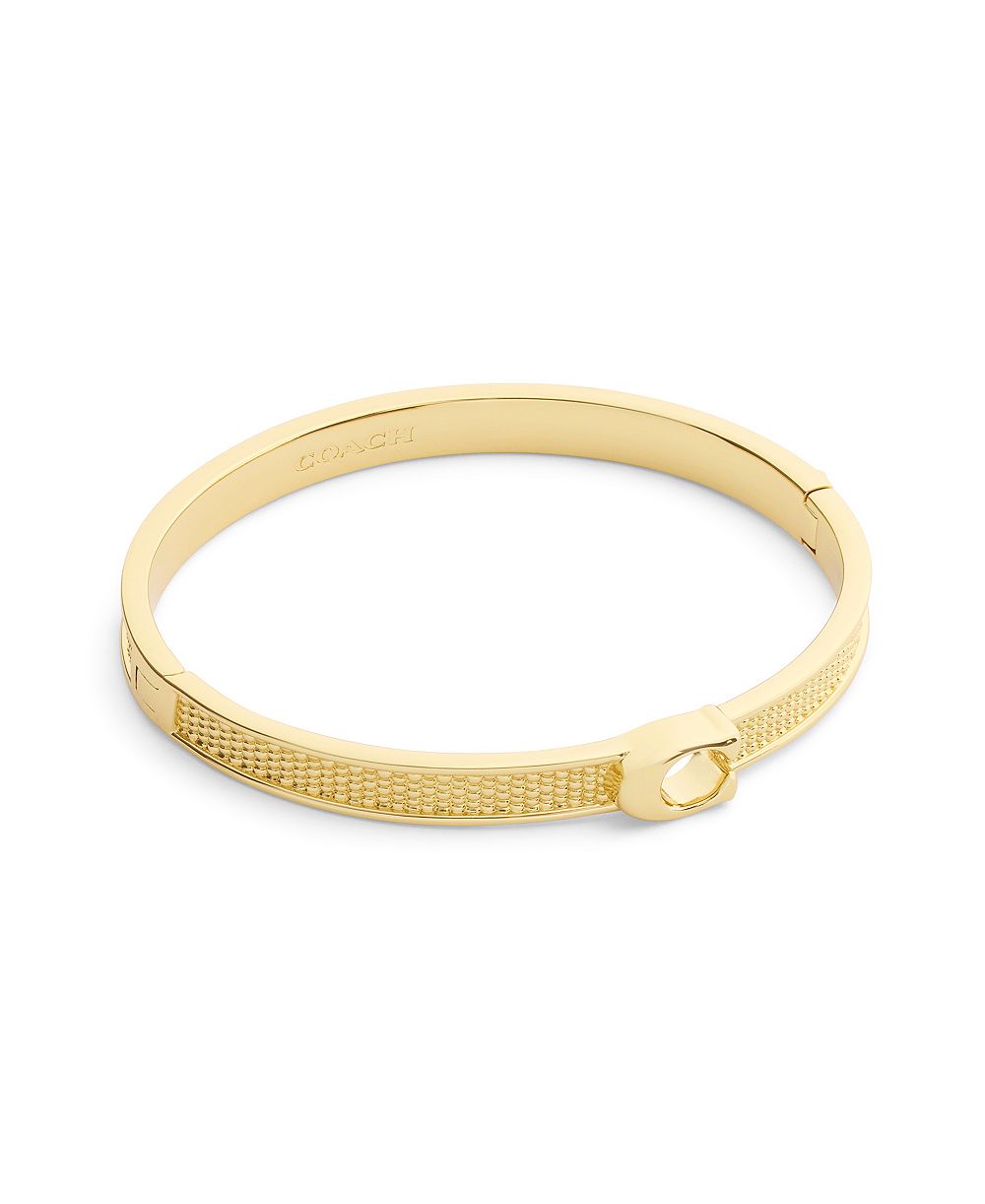 Браслет COACH Gold Signature C, текстурированный